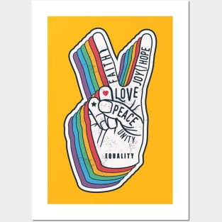 Social Equality: Love-Peace-Hope-Equality Posters and Art